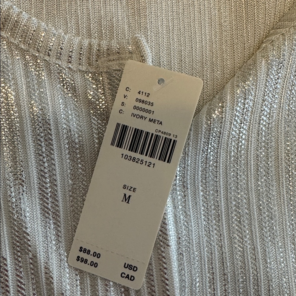 Pilcro Metallic Silver Knit Top - Picture 3 of 3